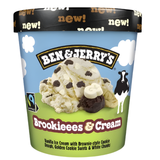 BEN & JERRY'S CREME DE VANILLE BROWNIE BROOKIEEES & CREAM 388g