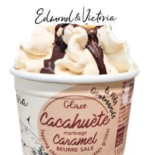 EDMOND ET VICTORIA CACAHUETE CARAMEL BEURRE SALE 110g