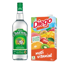 RHUM CHARRETTE 1L 49˚ & DIEGO MULTIVITAMINE 1L
