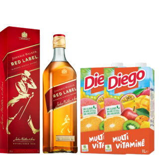 RED LABEL 0,70L & (2) DEUX DIEGO MULTIVITAMINE 1L