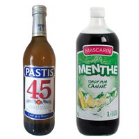 PASTIS 45 0,70L & SIROP PUR CANNE MENTHE MASCARIN  1L