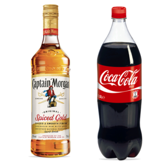 CAPTAIN MORGAN SPICED GOLD 0,70L  & COCA 1,5L