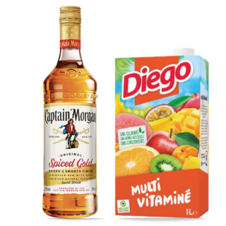CAPTAIN MORGAN SPICED GOLD 0,70L & DIEGO MULTIVITAMINE 1L