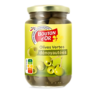 OLIVES VERTES DENOYAUTEES BOUTON D’OR 335g