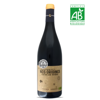 VIN BIO COTES DU RHONE NOS ORIGINES VIN ROUGE BIO 0,75L